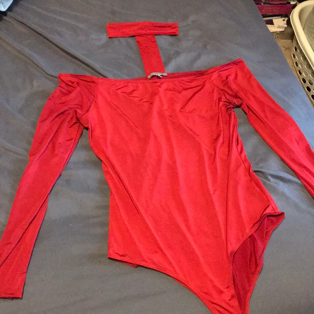 Off the Shoulder Bodysuit with built in choker